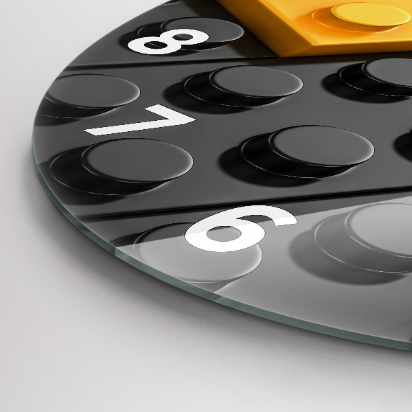 Zegar ścienny okrągły Klocki zabawkowe