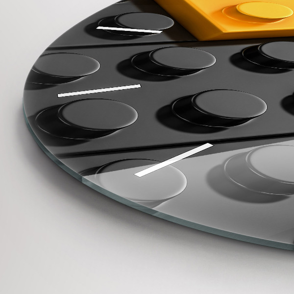 Zegar ścienny okrągły Klocki zabawkowe