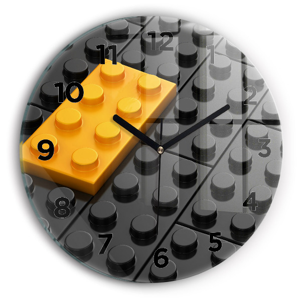 Zegar ścienny okrągły Klocki zabawkowe