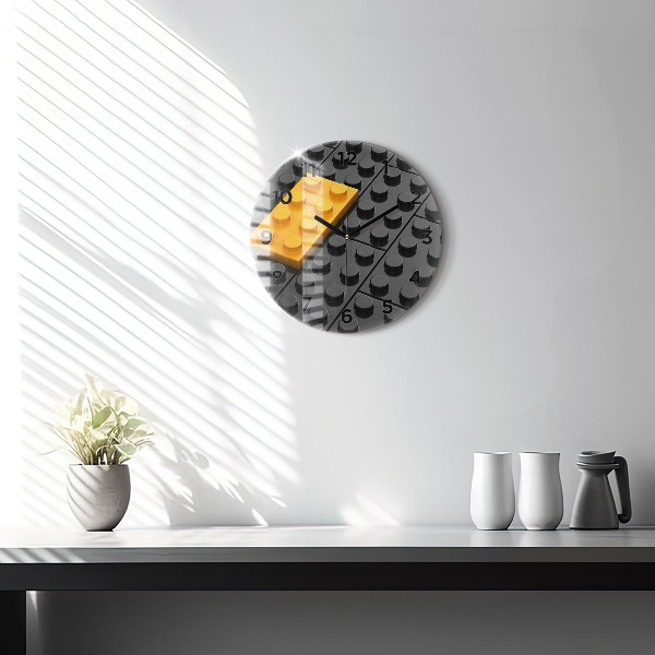Zegar ścienny okrągły Klocki zabawkowe