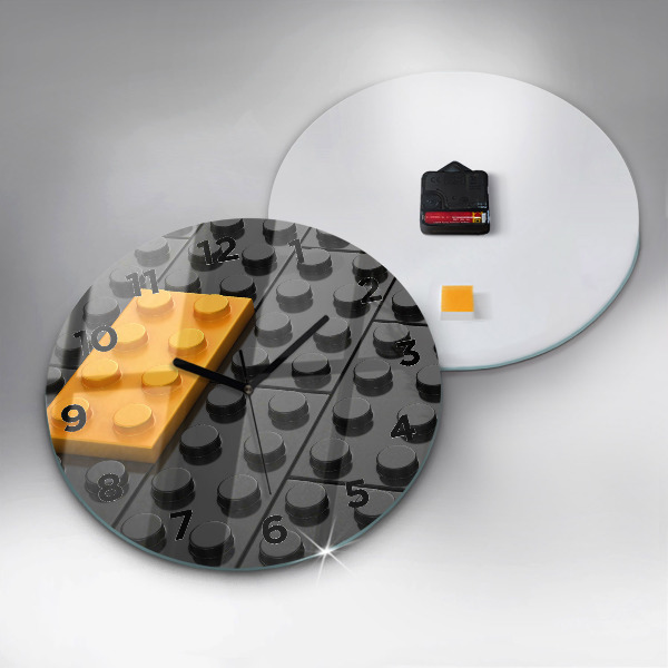 Zegar ścienny okrągły Klocki zabawkowe