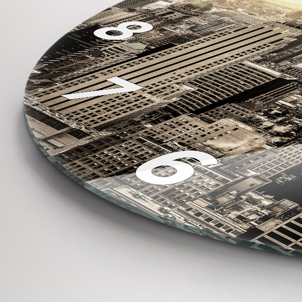 Zegar ścienny okrągły Wieżowiec w Nowym Jorku