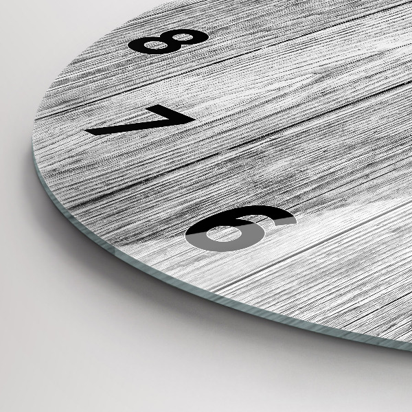 Zegar ścienny okrągły Panele drewniane