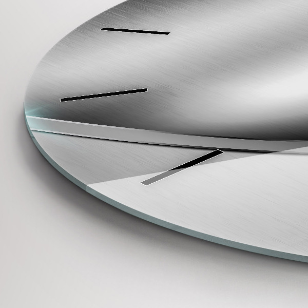 Zegar okrągły Szara abstrakcja metalu