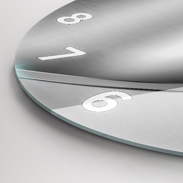 Zegar okrągły Szara abstrakcja metalu