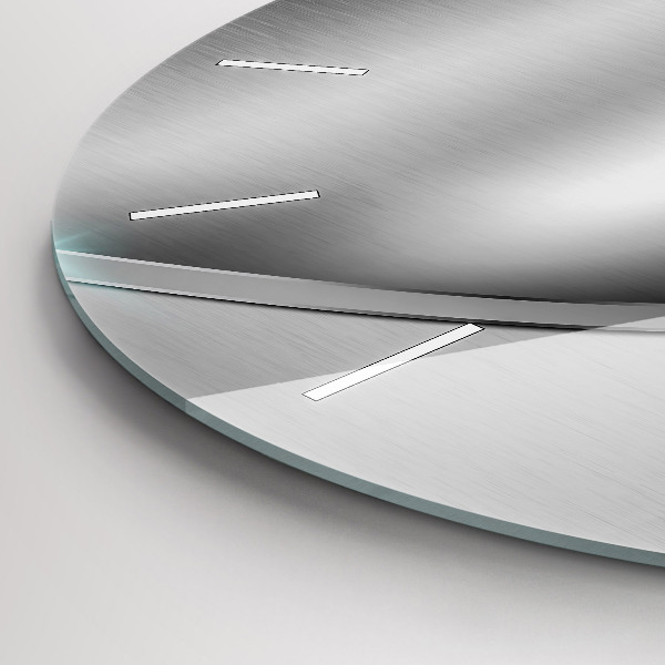 Zegar okrągły Szara abstrakcja metalu