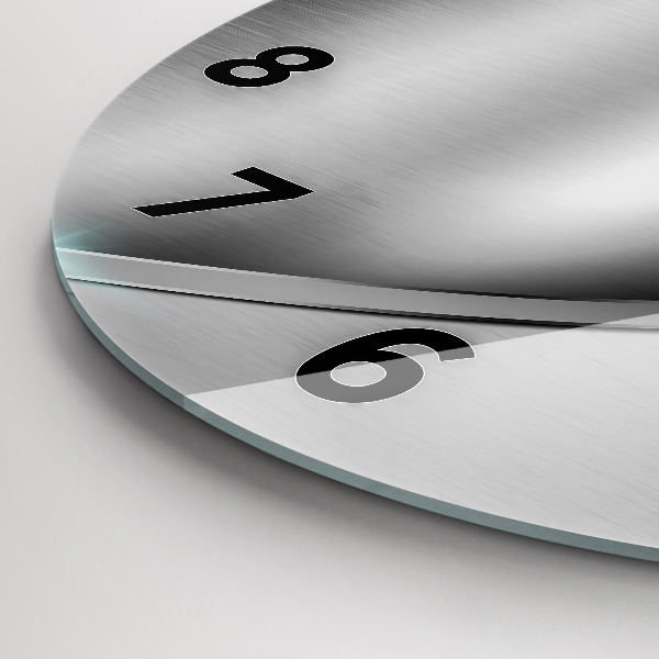 Zegar okrągły Szara abstrakcja metalu