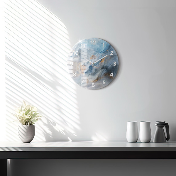 Zegar okrągły Marmur wzór