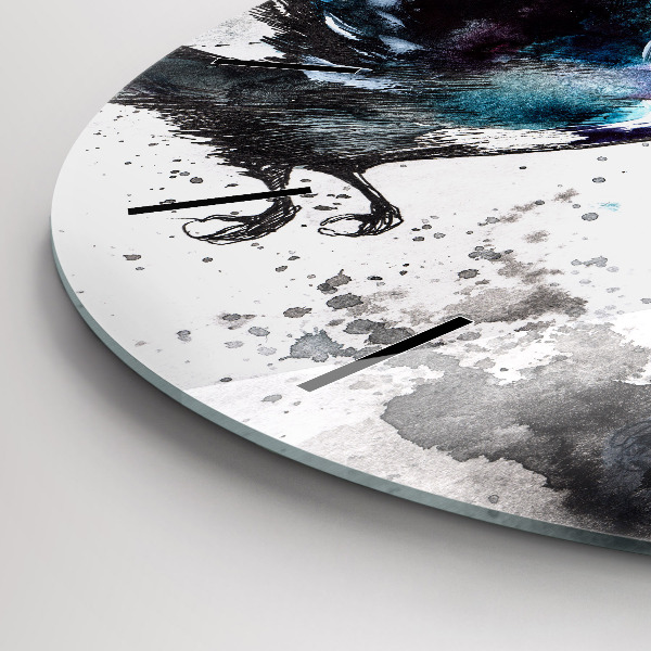 Zegar ścienny okrągły Malowane ptaki