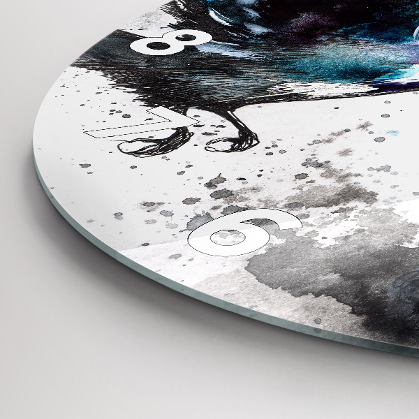 Zegar ścienny okrągły Malowane ptaki