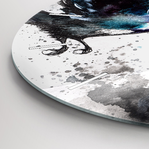 Zegar ścienny okrągły Malowane ptaki