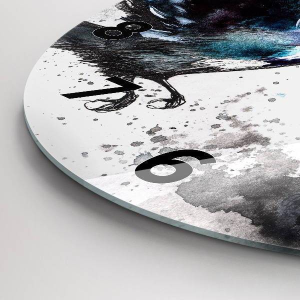 Zegar ścienny okrągły Malowane ptaki