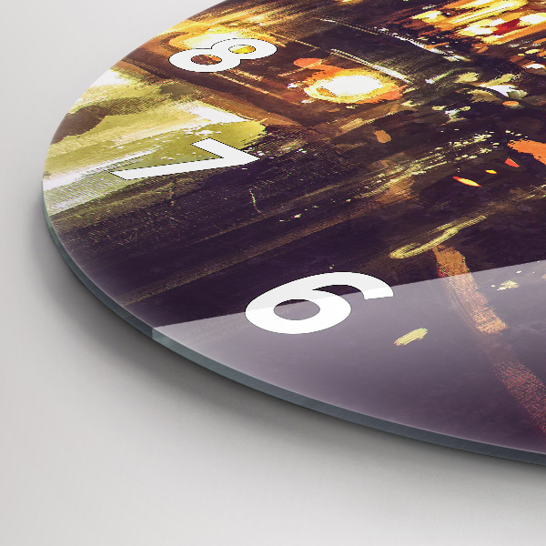 Zegar ścienny okrągły Malowane miasto