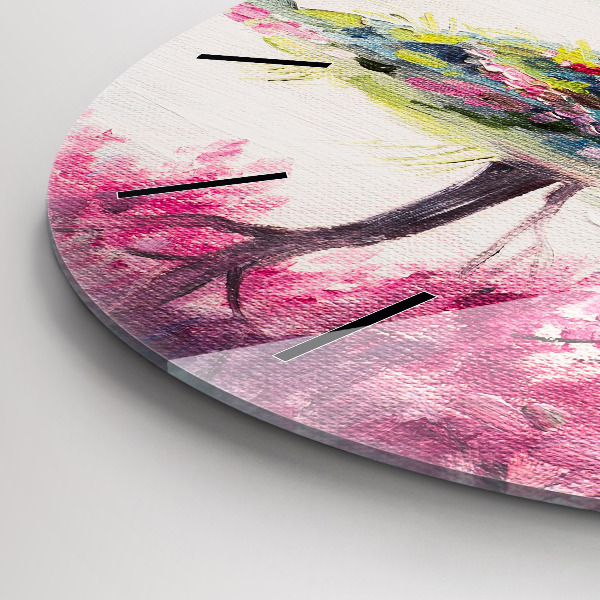 Zegar ścienny okrągły Mozaika drzewa