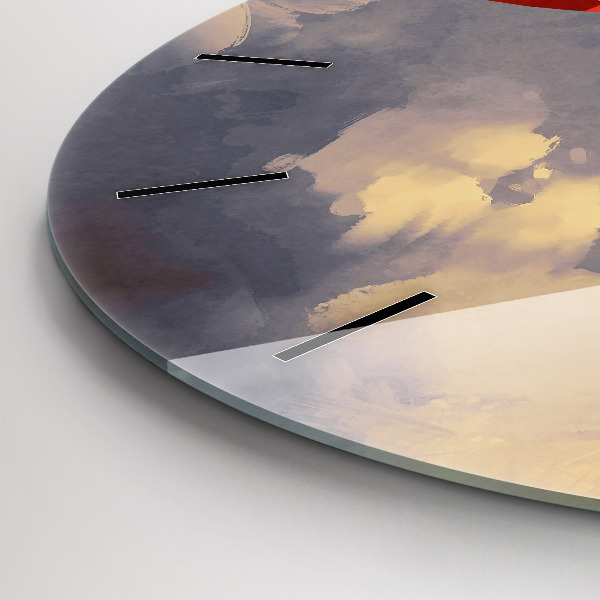 Zegar ścienny okrągły Papierowe statki