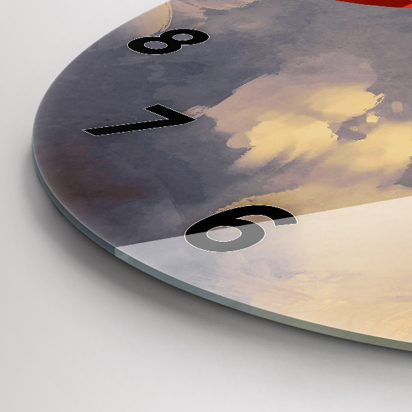 Zegar ścienny okrągły Papierowe statki