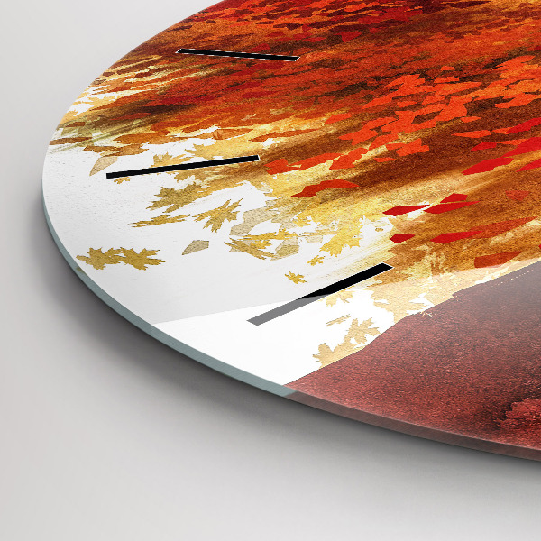 Zegar ścienny okrągły Panna młoda w jesieni