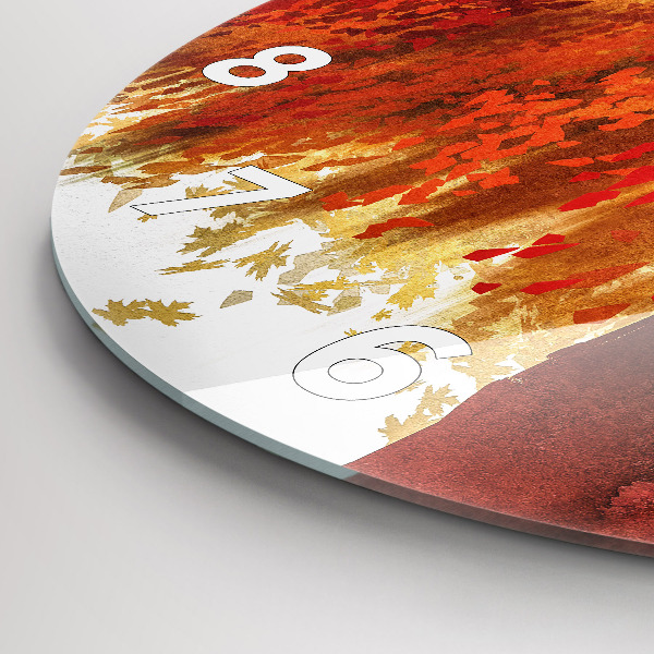 Zegar ścienny okrągły Panna młoda w jesieni