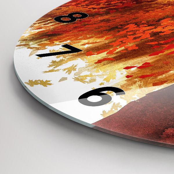 Zegar ścienny okrągły Panna młoda w jesieni