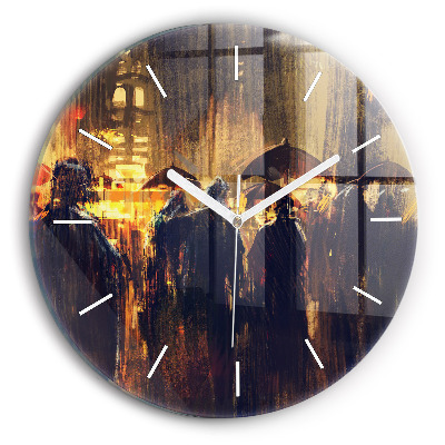 Zegar ścienny okrągły Impresjonizm w sztuce Rynek