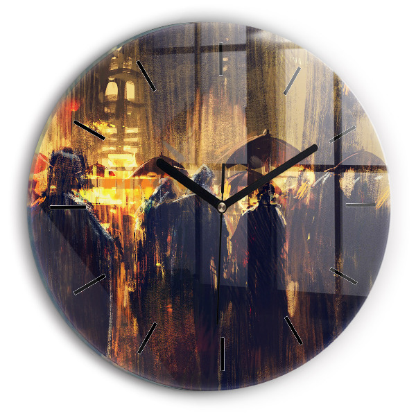 Zegar ścienny okrągły Impresjonizm w sztuce Rynek