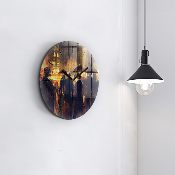 Zegar ścienny okrągły Impresjonizm w sztuce Rynek