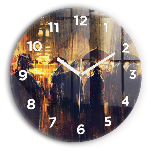 Zegar ścienny okrągły Impresjonizm w sztuce Rynek