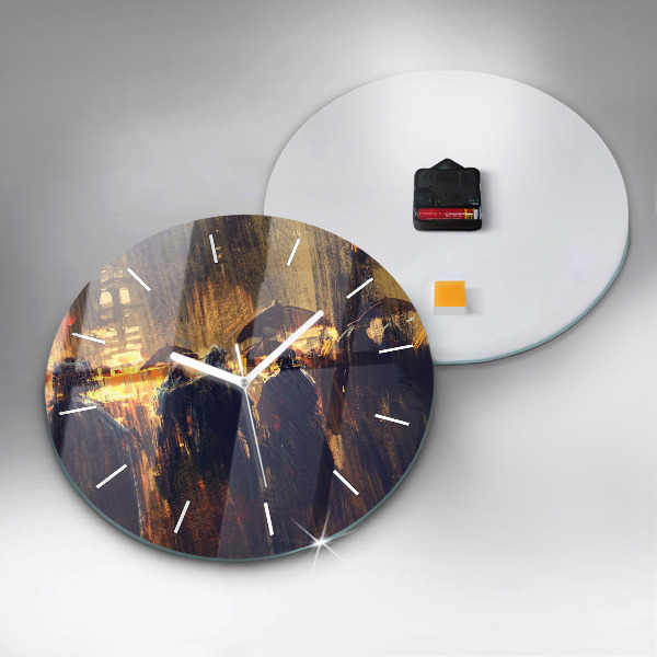 Zegar ścienny okrągły Impresjonizm w sztuce Rynek