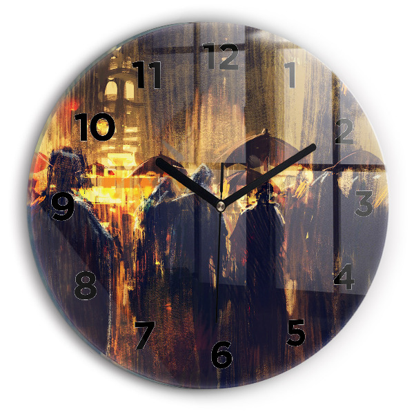 Zegar ścienny okrągły Impresjonizm w sztuce Rynek