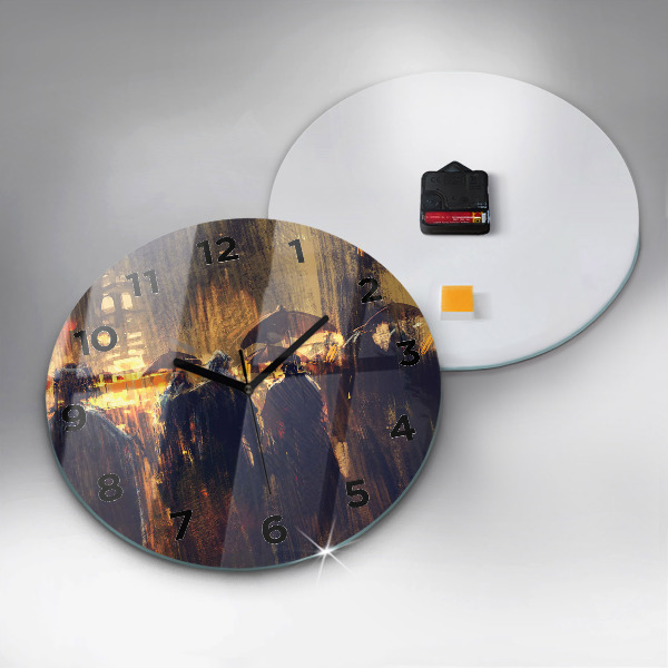 Zegar ścienny okrągły Impresjonizm w sztuce Rynek