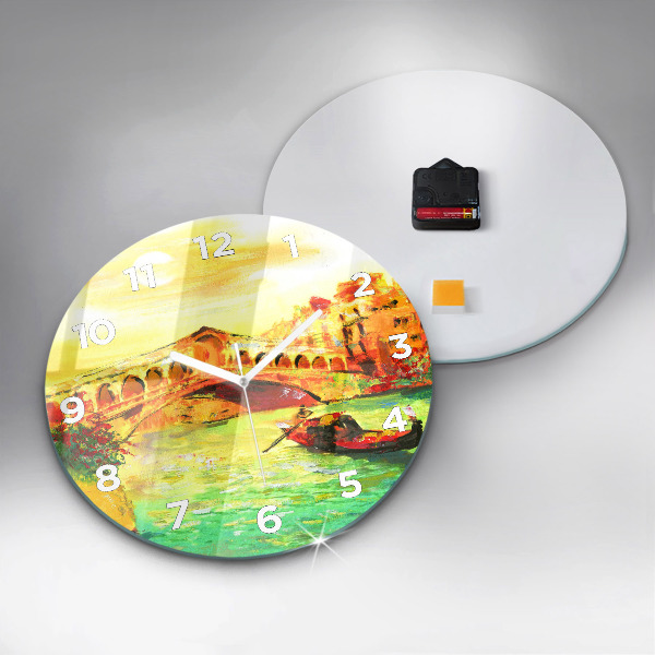Zegar ścienny okrągły Wenecja Most Rialto