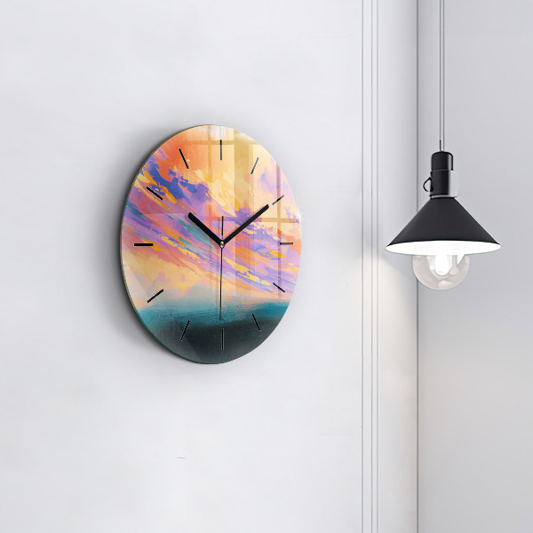 Zegar ścienny okrągły Abstrakcja niebo