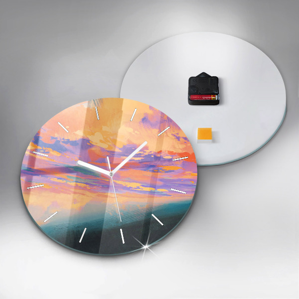 Zegar ścienny okrągły Abstrakcja niebo