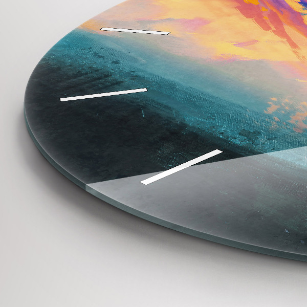 Zegar ścienny okrągły Abstrakcja niebo