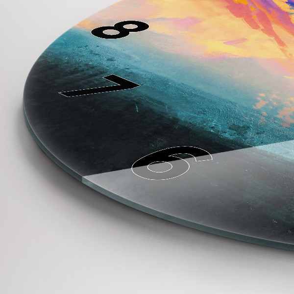 Zegar ścienny okrągły Abstrakcja niebo