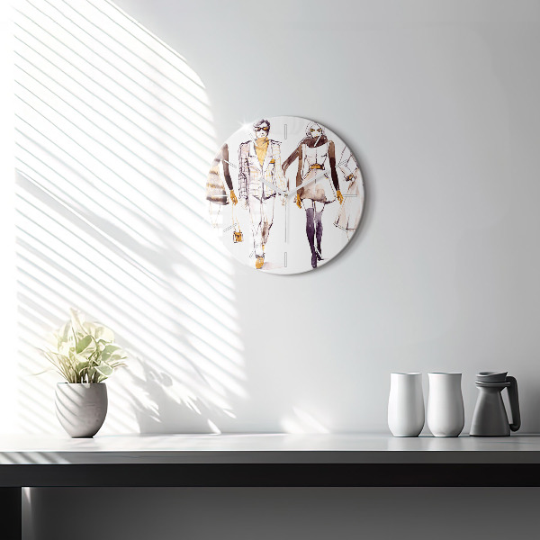 Zegar ścienny okrągły Kobieta i mężczyzna