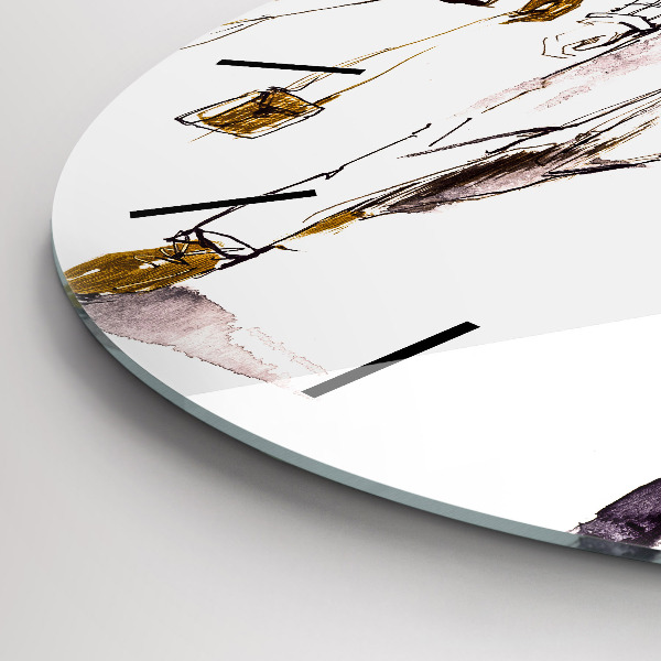 Zegar ścienny okrągły Kobieta i mężczyzna