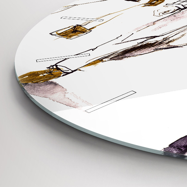 Zegar ścienny okrągły Kobieta i mężczyzna