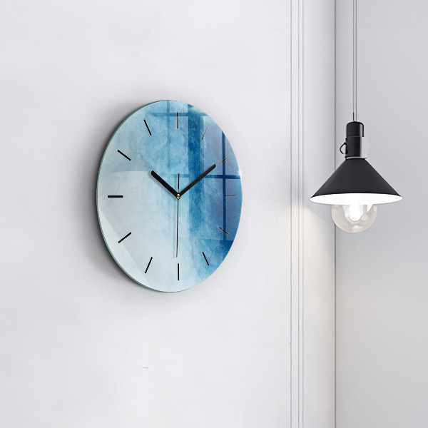 Zegar okrągły Niebieski gradient