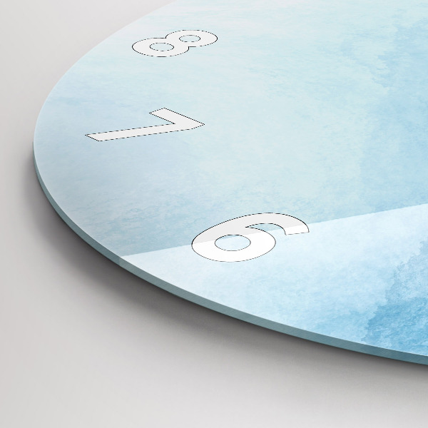 Zegar okrągły Niebieski gradient