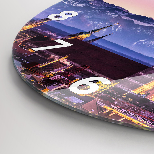 Zegar ścienny okrągły Niemieckie Alpy Monachium