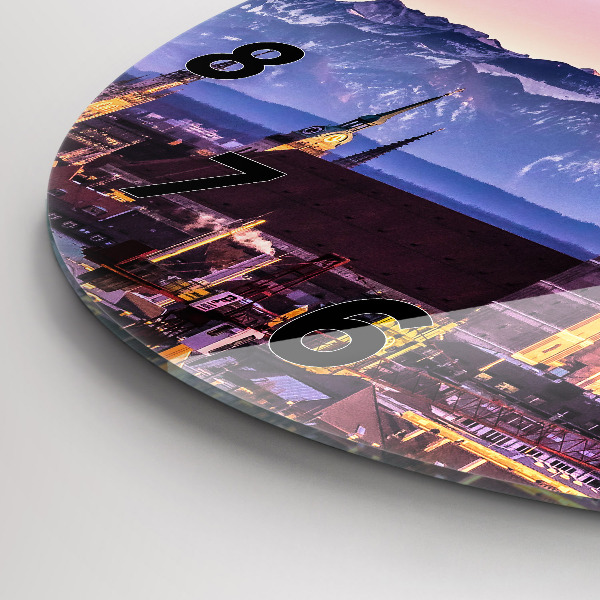 Zegar ścienny okrągły Niemieckie Alpy Monachium