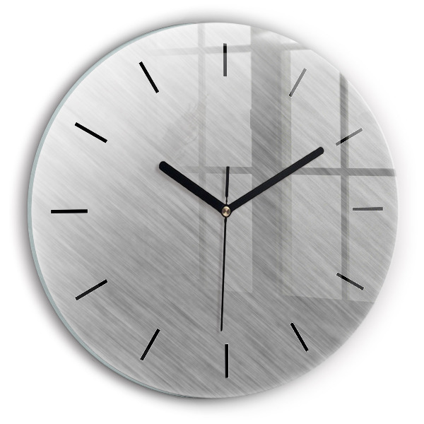 Zegar ścienny okrągły Metalowa ściana