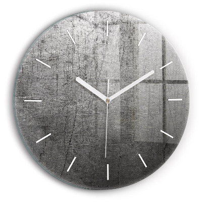 Zegar ścienny okrągły Metalowa ściana