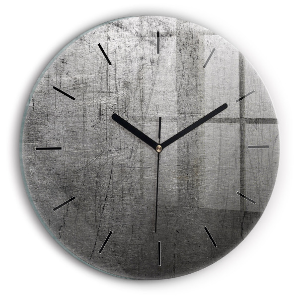 Zegar ścienny okrągły Metalowa ściana