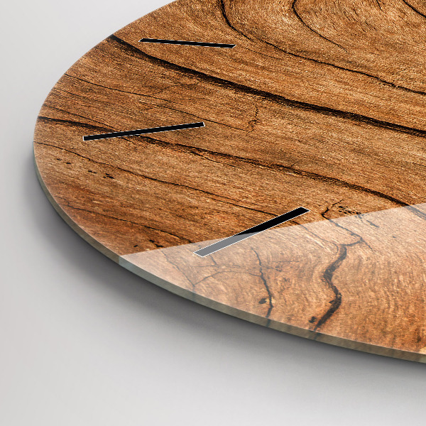 Zegar ścienny okrągły Stare drewno