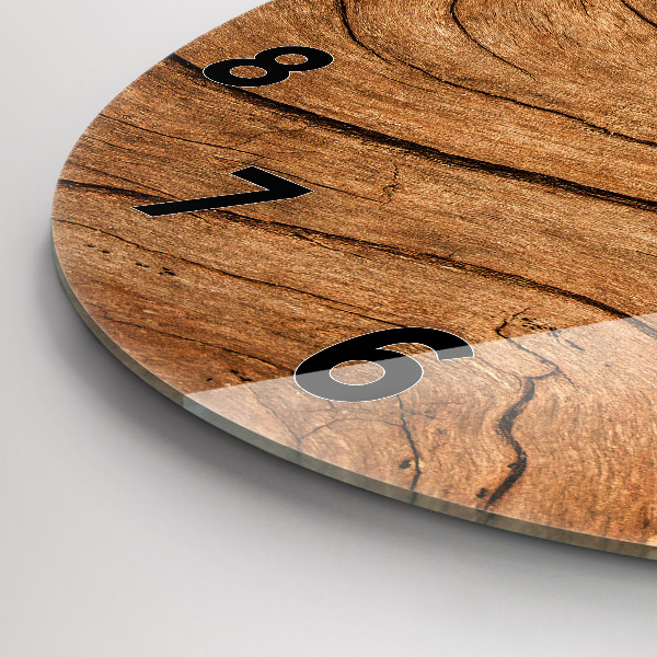 Zegar ścienny okrągły Stare drewno