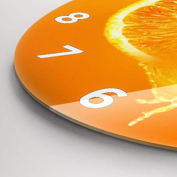 Zegar okrągły Pomarańcza