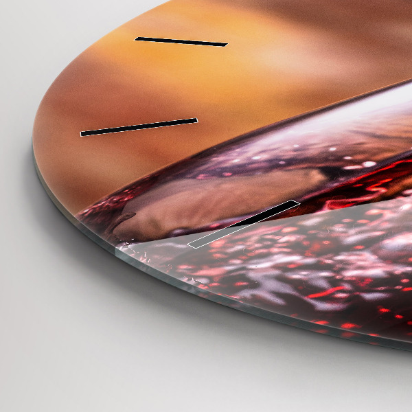 Zegar okrągły Kieliszek czerwonego wina