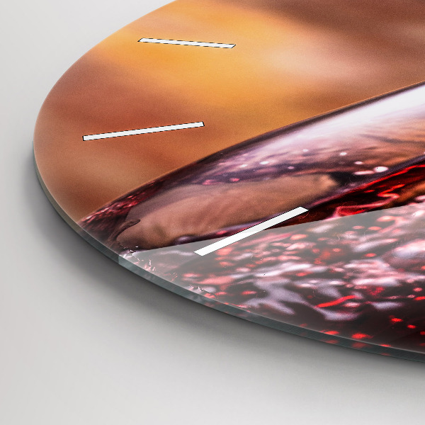 Zegar okrągły Kieliszek czerwonego wina